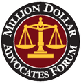 Logo Recognizing Clark & Steinhorn, LLC's affiliation with Million Dollar Advocates Forum